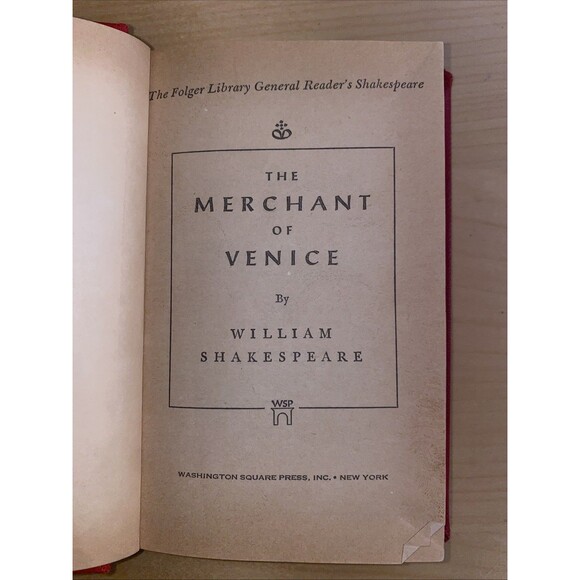 William Shakespeare The Merchant of Venice 1957 Hardcover Red Library Book - Picture 2 of 8